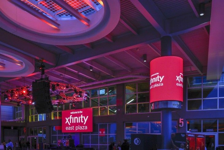 Internal Digital Themed Plaza displays