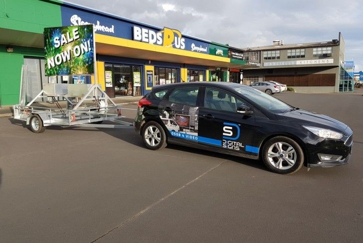 Take your advertising to the street with our portable digital signs