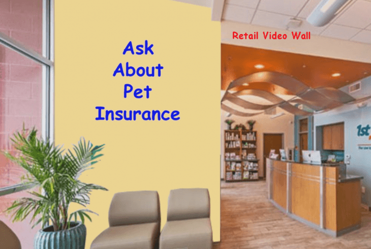 Veterinary video wall to display messages